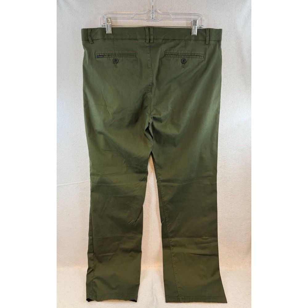 7 Diamonds Pants Men's 36x31* Green Parker Chino Performance Straight Golf - Picture 4 of 9